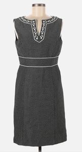 Tahari Women Black Beaded Cocktail Dress Size 8